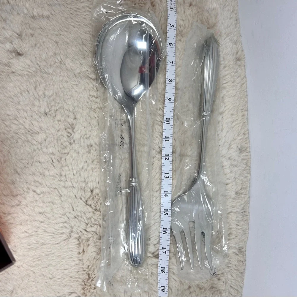 NIB. RICCI 18/10 Shiny Stainless Steel Lg Serving Utensil Set
